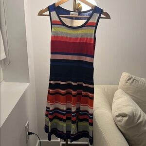 Milly Multicolor Striped Midi Dress